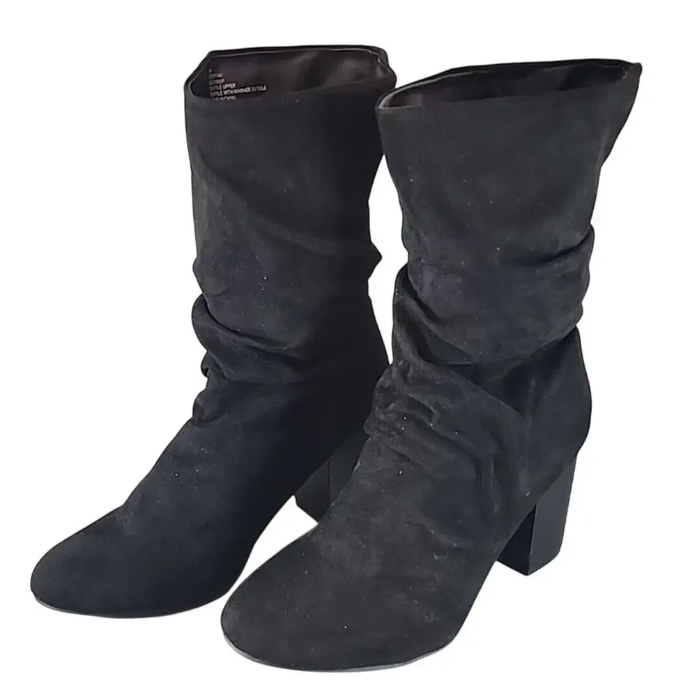 Mia Steffani Pull-On Suede Bootie - Black Nova - 3